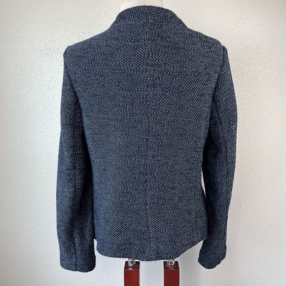 Loft Dark Navy Blue Pea Coat Size Petite Large EUC - Picture 6 of 8
